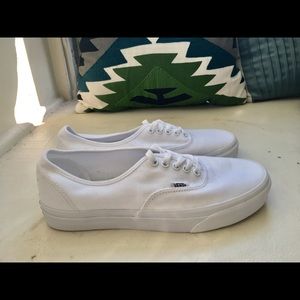 Vans Authentic White Skate Shoes - True White